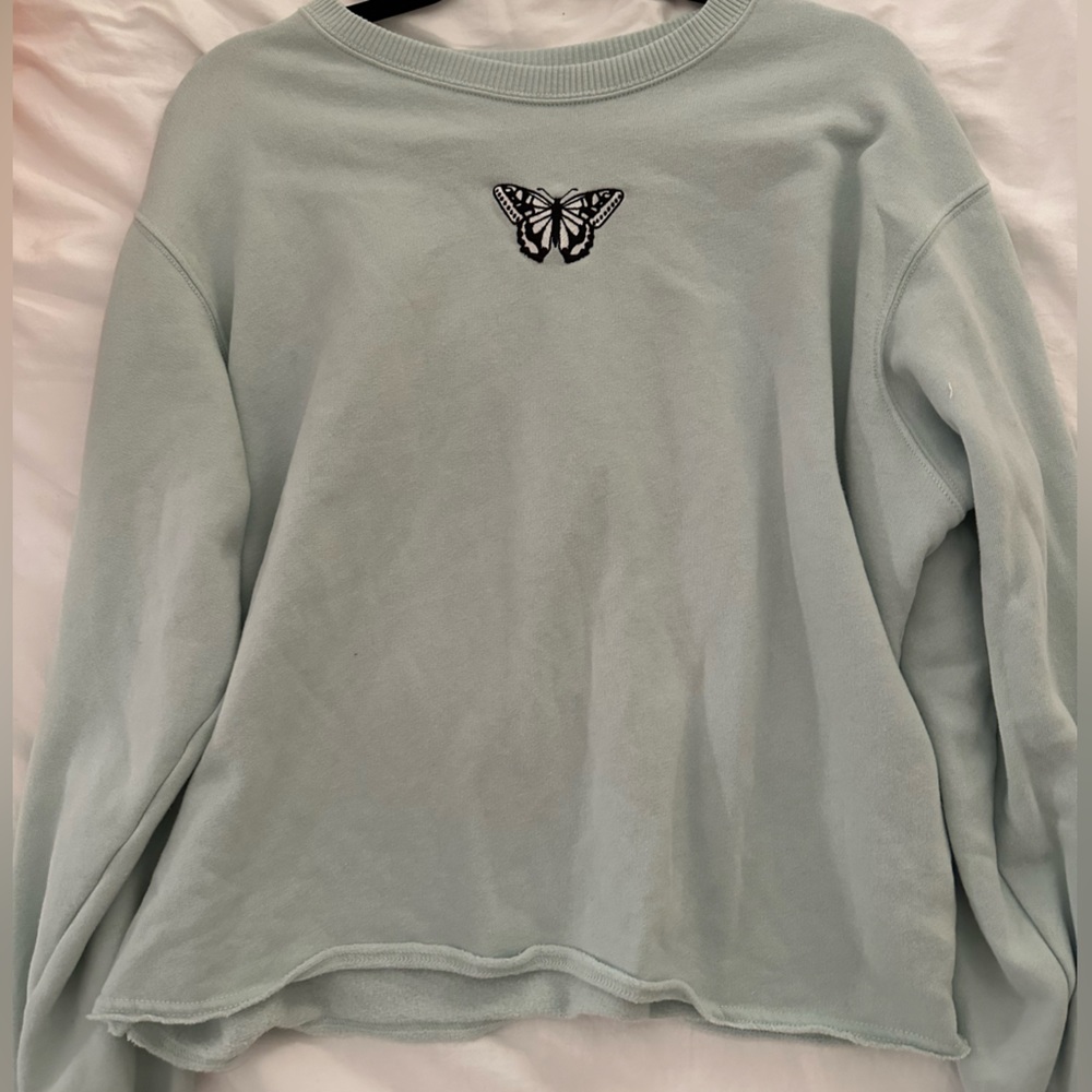 Hollister Butterfly Cropped Sweatshirt